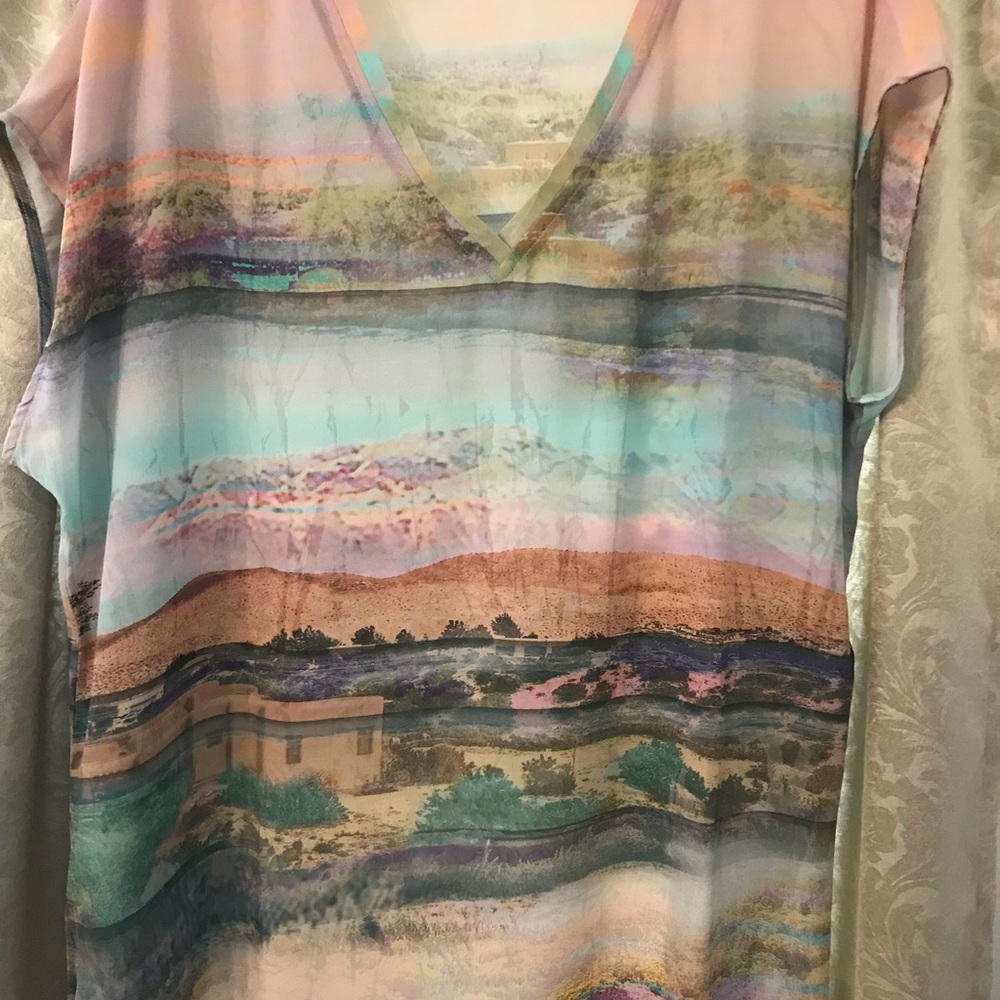 Silk blouse watercolor design